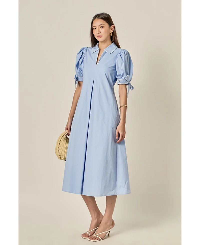 English Factory Women's Stitch Detailed Midi Dress