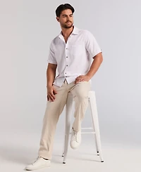 Cubavera Men's Palm Print Short-Sleeve Button-Down Shirt