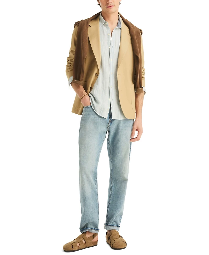 Nautica Men's Two Button Linen-Blend Sport Blazer