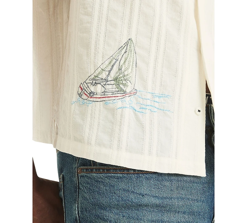 Nautica Men's Short-Sleeve Camp Collar Shirt