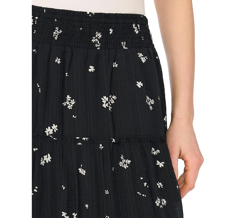 Vince Camuto Women's Smocked Waist Tiered Maxi Skirt