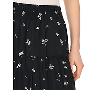 Vince Camuto Women's Smocked Waist Tiered Maxi Skirt