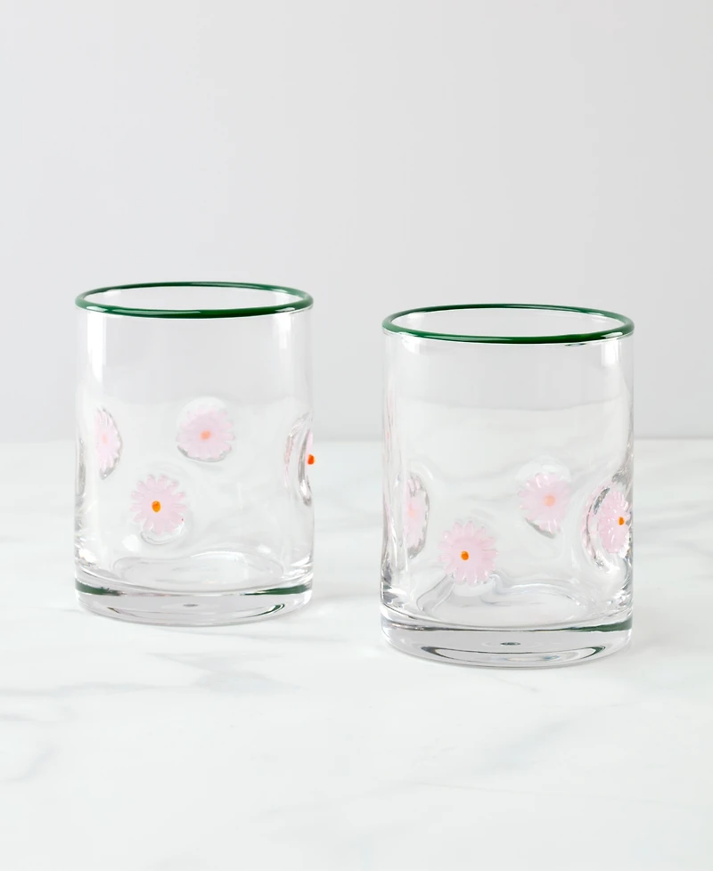 Oneida 24 Seven Flower Tumbler, Set of 2