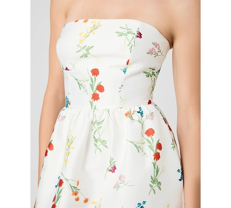 French Connection Women's Strapless Printed Dress