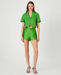 French Connection Women's Short-Sleeve Collared Top