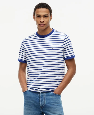 Tommy Hilfiger Men's Slub Yarn-Dye Stripe T-Shirt