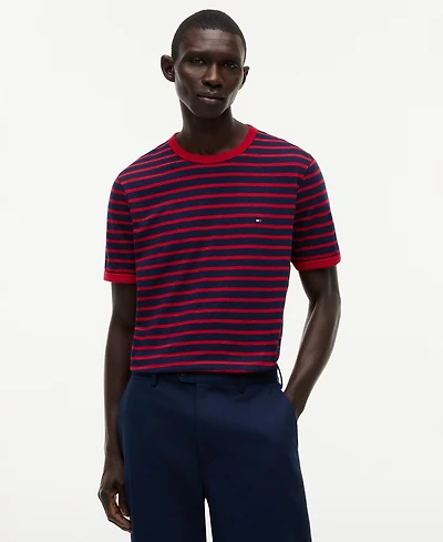 Tommy Hilfiger Men's Slub Yarn-Dye Stripe T-Shirt