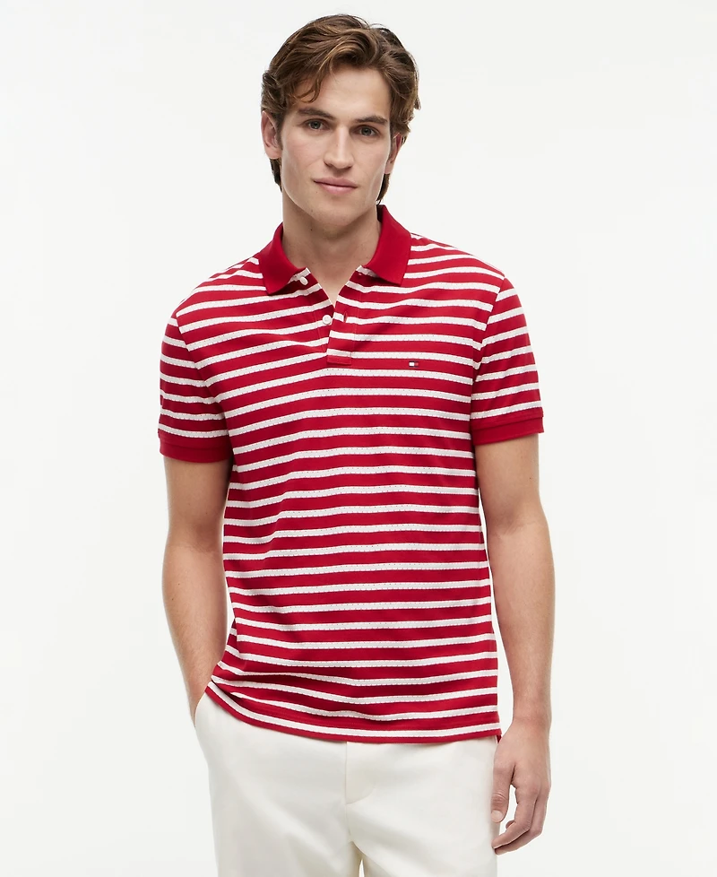 Tommy Hilfiger Men's Stripe Regular-Fit Polo Shirt