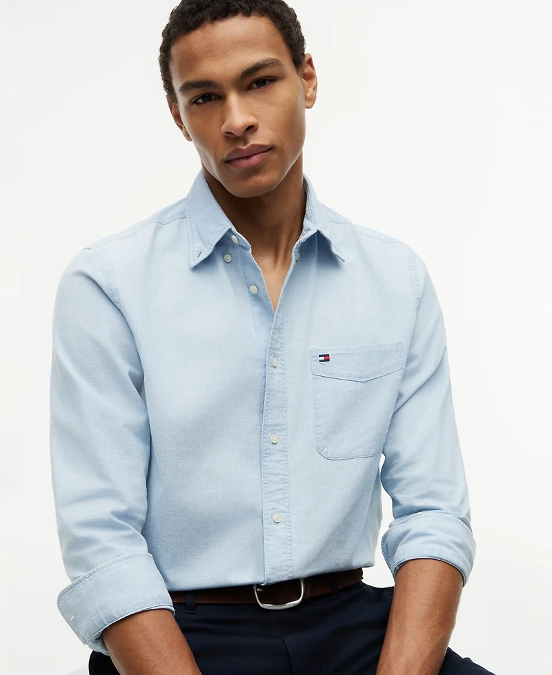 Tommy Hilfiger Men's Chambray Solid Shirt