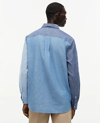 Tommy Hilfiger Men's Chambray Blocking Long-Sleeve Shirt