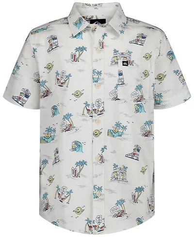 Quiksilver Boys' 8-20 Short-Sleeve Button-Down Shirt