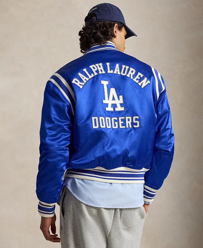 Polo Ralph Lauren Unisex Striped Ribbed Baseball Collar Jacket