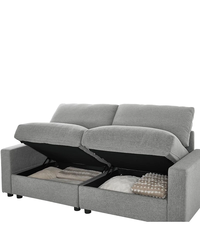 Streamdale Furniture Modular L-Shape Sectional Sofa with Storage Ottoman