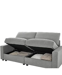 Streamdale Furniture Modular L-Shape Sectional Sofa with Storage Ottoman