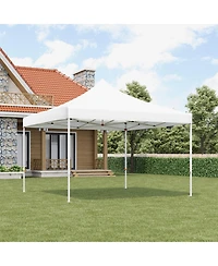 Homfan 10x10 Ft Heavy-Duty Pop-Up Canopy Tent with Roller Bag, 1-Minute Setup Upf 50+ Waterproof Outdoor Sun Shade for Beach, Market and Patio