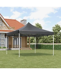 Homfan 10x10 Ft Heavy-Duty Pop-Up Canopy Tent with Roller Bag, 1-Minute Setup Upf 50+ Waterproof Outdoor Sun Shade for Beach, Market and Patio