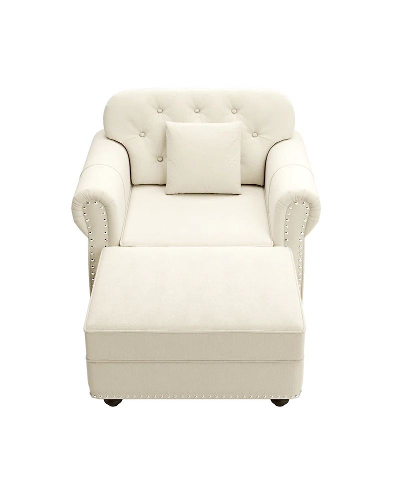 Streamdale Furniture Chesterfield Sofa with Nailhead Trim