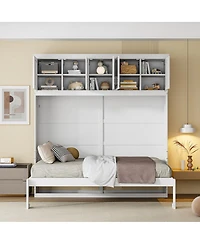 Streamdale Furniture Murphy Bed Wall Bed with Top Cabinets