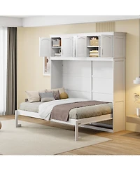 Streamdale Furniture Murphy Bed Wall Bed with Top Cabinets