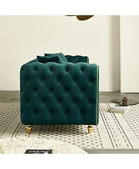 Streamdale Furniture 86" Luxury Modern Tufted Sofa with Toss Pillows