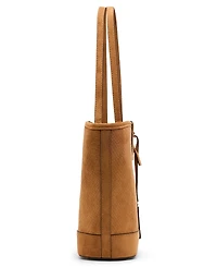 Anne Klein Textured Faux Suede Small Cut Out Handle Tote Handbag