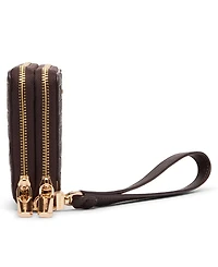 Anne Klein Embossed Double Zip Mini Around Wallet
