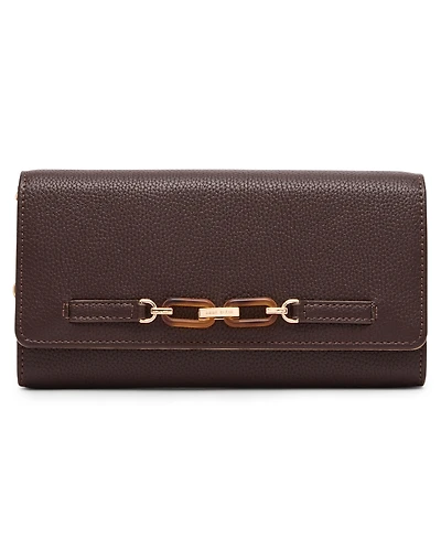 Anne Klein Tortoise Chain Link Mini Wallet