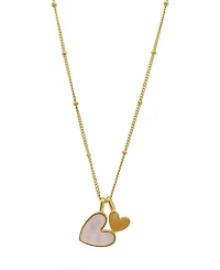 Adornia Pearl Gold 2-Piece Heart Set
