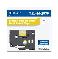 Brother P-Touch TZEMQ835 0.47 in. x 16.4 ft. Standard Adhesive Laminated Labeling Tape