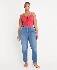 Good American Women's Mid-Rise Ankle-Length Jeans