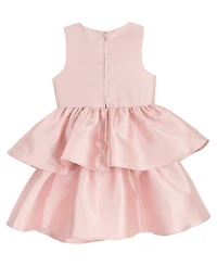 Rare Editions Little Girls' 2T-6X Mikado 2-Tier Dress with Rosette at Waist
