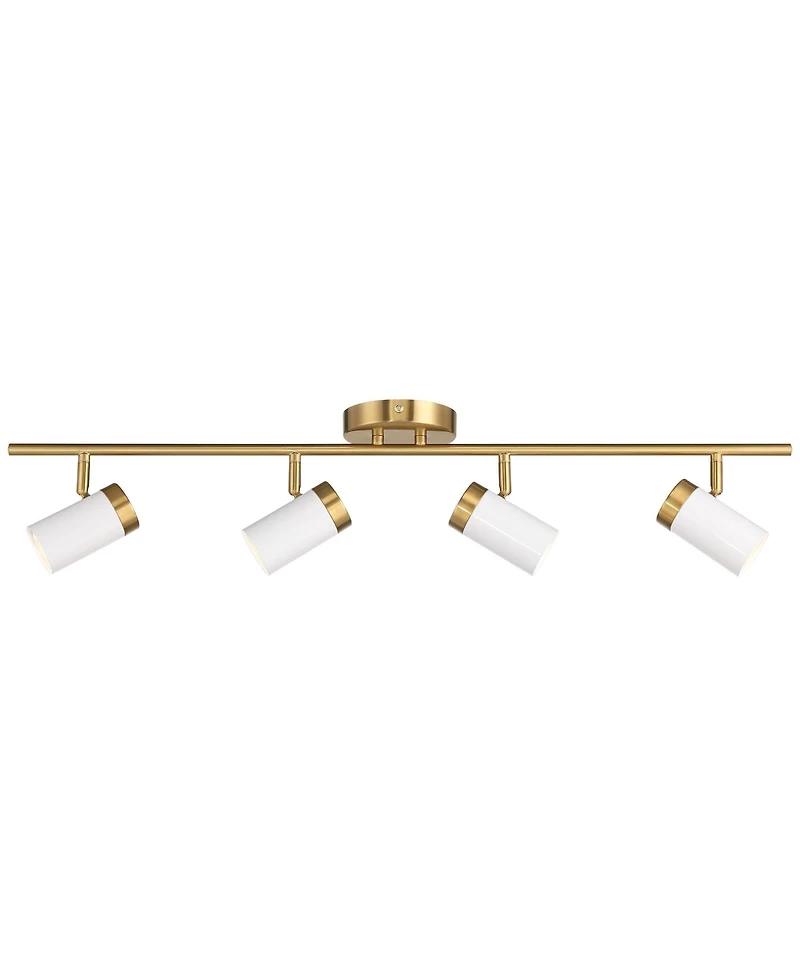 Pro Track 4-Light Heads Led Ceiling Track Light Fixture Kit GU10 Dimmable Directional Modern Kitchen Bathroom 32