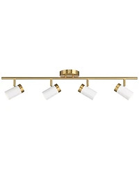 Pro Track 4-Light Heads Led Ceiling Track Light Fixture Kit GU10 Dimmable Directional Modern Kitchen Bathroom 32