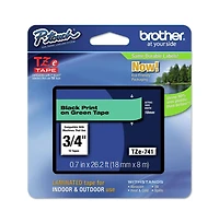 Brother P-Touch TZE741 0.7 in. x 26.2 ft. TZe Standard Adhesive Laminated Labeling Tape