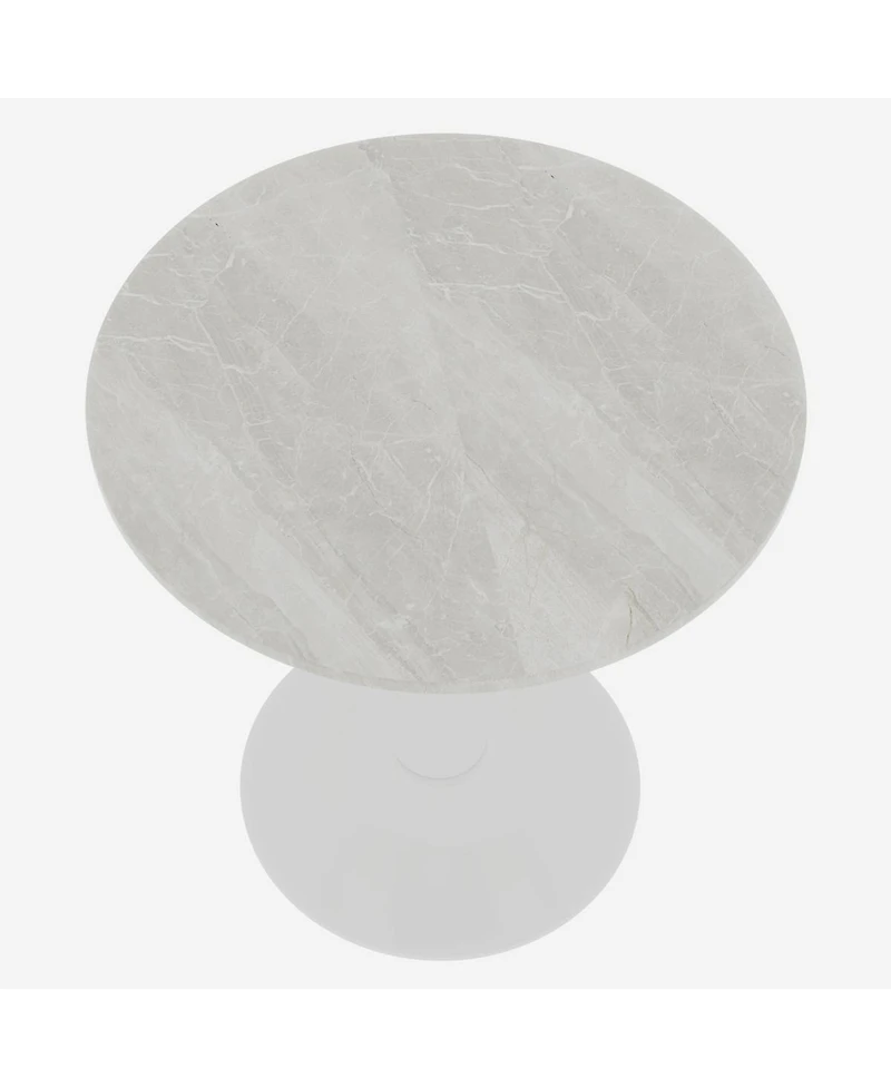 Streamdale Furniture Mid-Century Modern Round Marble Coffee Table