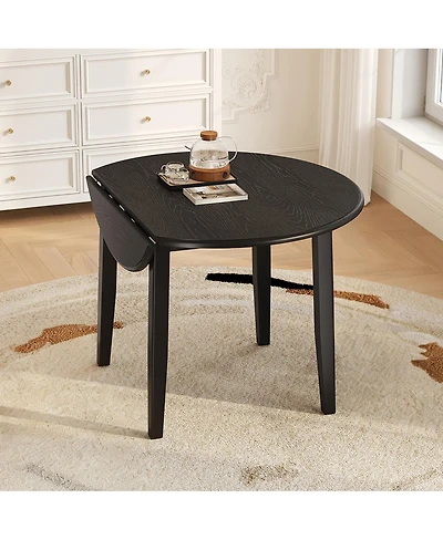 Streamdale Furniture Extendable Round Dining Table for 2-4, Folding, Space Saving