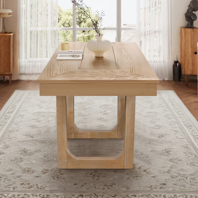 Streamdale Furniture 60 - 78 Inch Extendable Farmhouse Dining Table