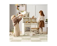 Tiny Land Wooden Play Kitchen with Storage for Creative Toddlers