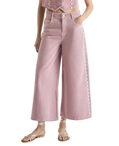 Scalpers Women's Jeans Culotte Studs