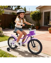Slickblue Bicycle with Training Wheels, Easy Learning Kids Bike