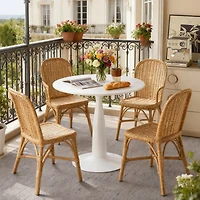 Streamdale Furniture Tulip-Style Minimalist Dining & Coffee Table