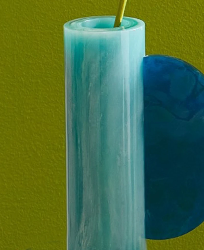 Jonathan Adler Como Acrylic 12" Cylinder Vase