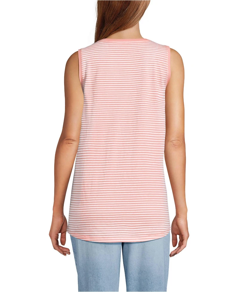 Lands' End Women's Tall Supima Cotton Tunic Tank Top
