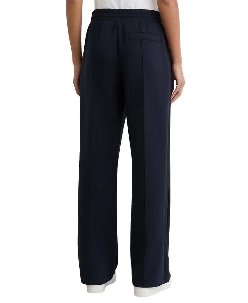 Reiss Women's Premium Interlock Wide-Leg Jogger Pants