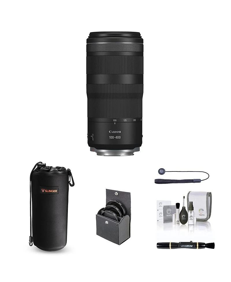 Canon Rf 100-400mm f/5.6-8 Is Usm Lens, Bundle with 67mm Uv Filter, Lens Cap Tether, Lens Case, LensPen Lens Cleaner and Cleaning Kit