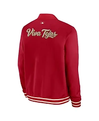Nike Men's Red Texas Rangers 2026 City Connect Authentic Collection Relaxed Full-Zip Bomber Jacket