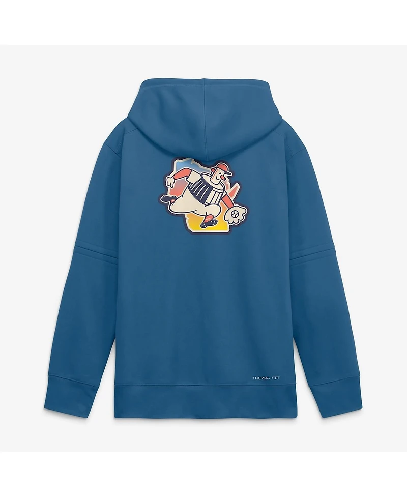 Nike Men's Blue Milwaukee Brewers 2026 City Connect Authentic Collection Therma-fit Hoodie