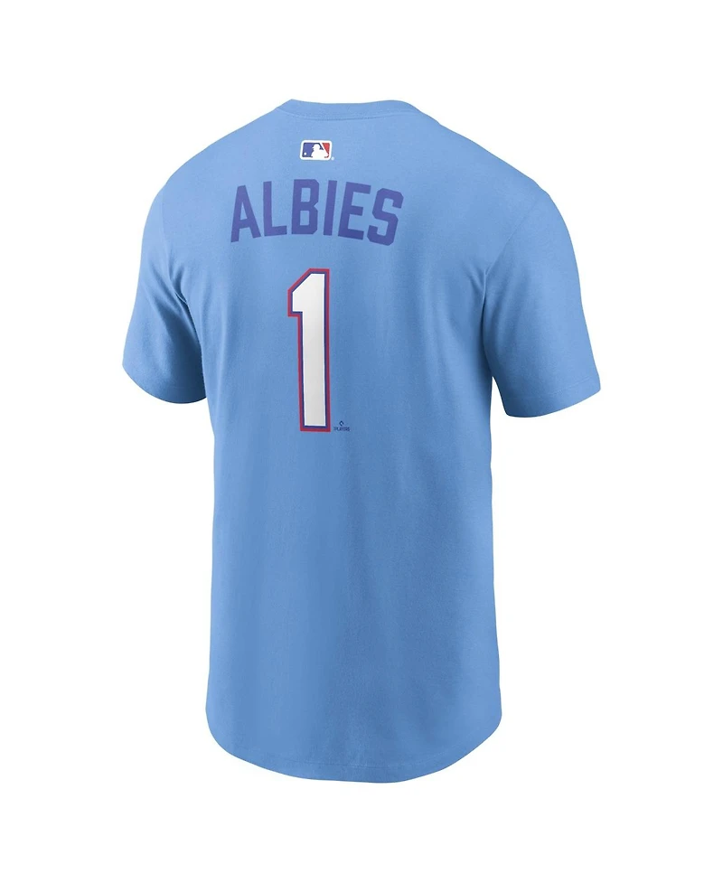 Nike Men's Ozzie Albies Powder Blue Atlanta Braves 2026 City Connect Name Number T-Shirt