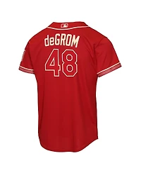 Nike Big Boys and Girls Jacob DeGrom Red Texas Rangers 2026 City Connect Stadium Jersey