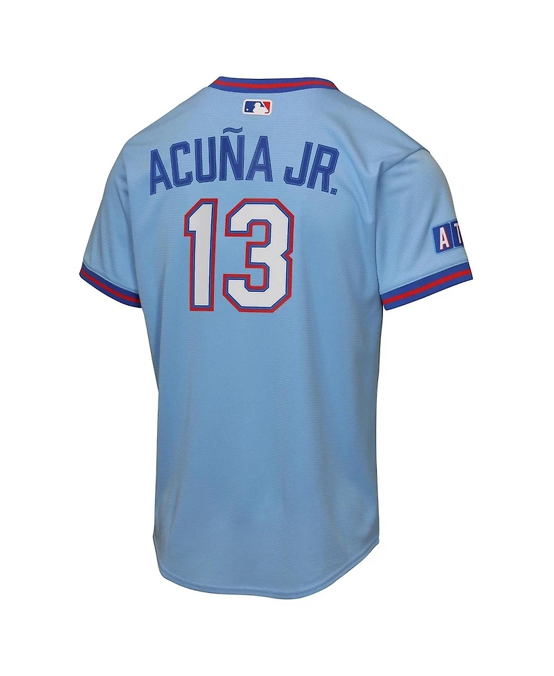 Nike Big Boys and Girls Ronald Acuna Jr. Light Blue Atlanta Braves 2026 City Connect Stadium Jersey